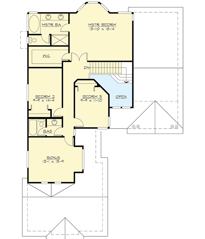 Plan 23030JD: Formal and Informal Living Areas - Floor Plan - 2nd Floor - Craftsman, New American, Northwest