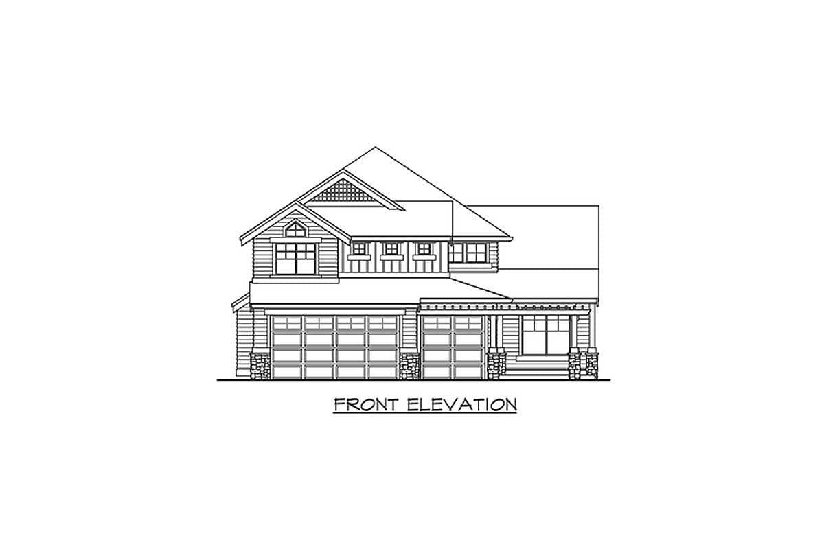 Plan 23038JD: Craftsman House Plan with Angled Foyer - Image #15 - Craftsman, Northwest