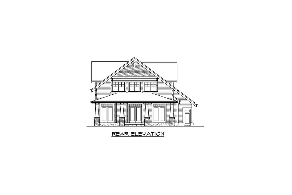Plan 23070JD: Greatroom Plan with Large Covered Patio - Image #11 - Country, Craftsman, Northwest, Vacation