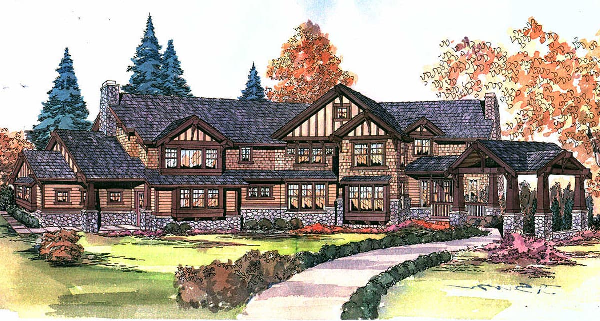 Plan 2308JD: Luxury Craftsman Dream Home Plan - Image #45 - Craftsman, Mountain, Northwest, Rustic