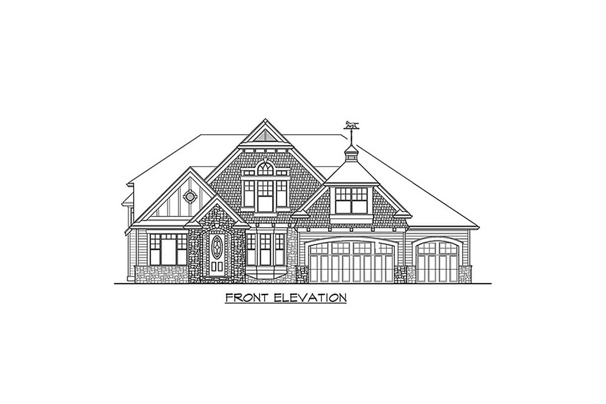 Plan 23082JD: Estate Facade with Open Floor Plan - Image #6 - Craftsman, New American, Northwest