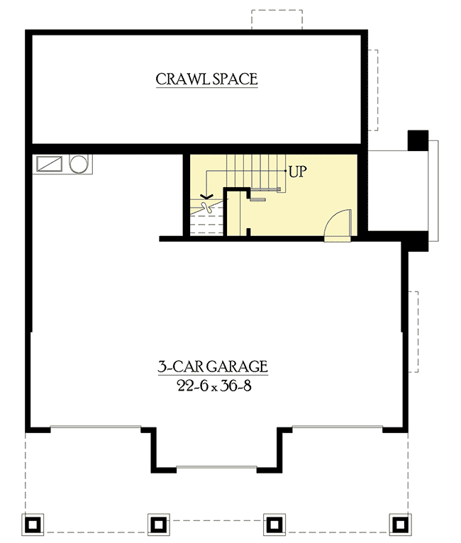 Plan 23087JD: Large Deck for Enjoying the Views - Floor Plan - Lower Level - Craftsman, Northwest