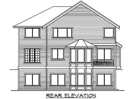 Plan 23088JD: Windowed Tower Adds Curb Appeal - Image #4 - Country, Craftsman, Northwest