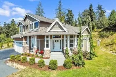 Craftsman Home Plan with Angled Entry and a Walkout Basement