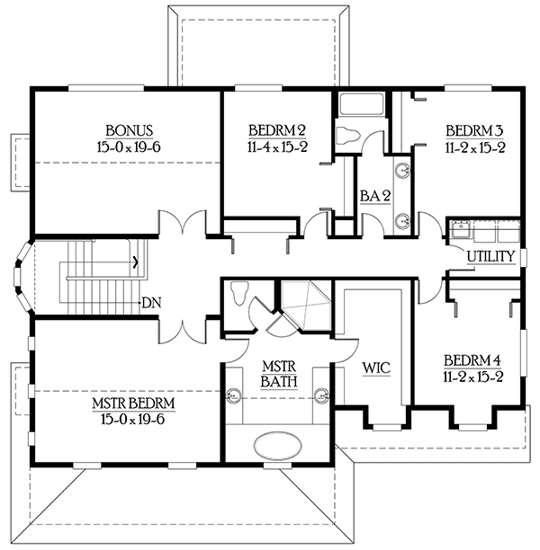 Plan 23125JD: Unique Floor Plan with Living Spaces Upstairs - Floor Plan - 2nd Floor - Country, Northwest