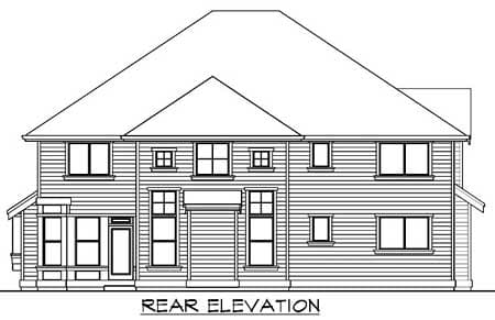 Plan 23134JD: Shingle Style House Plan with Side Entry Garage Perfect for Corner Lots - 3740 Sq Ft - Image #5 - Craftsman, Northwest