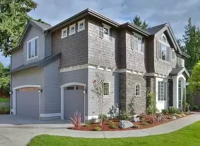 Shingle Style House Plan with Side Entry Garage Perfect for Corner Lots - 3740 Sq Ft