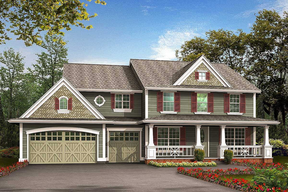 Plan 23135JD: Large Covered Porch Perfect for Relaxing - Image #9 - Country, Craftsman, Northwest