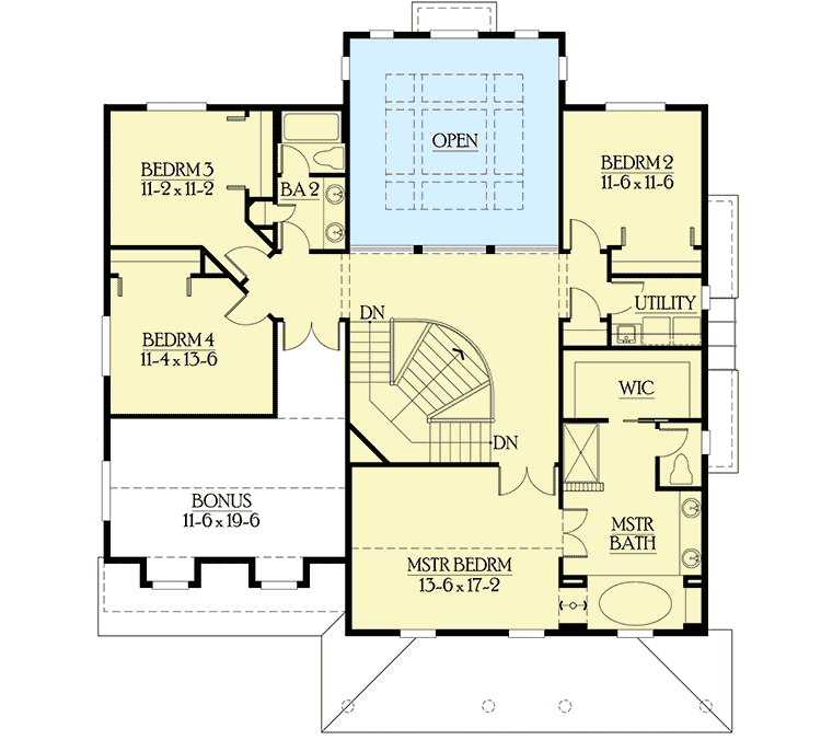 Plan 23136JD: Gourmet Kitchen Open to Large Living Spaces - Floor Plan - 2nd Floor - Country, Northwest