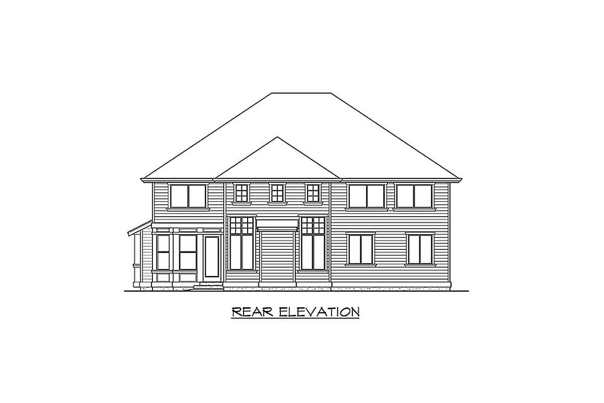 Plan 23139JD: Three Car Tandem Garage or Room for Workshop - Image #4 - Craftsman, Northwest