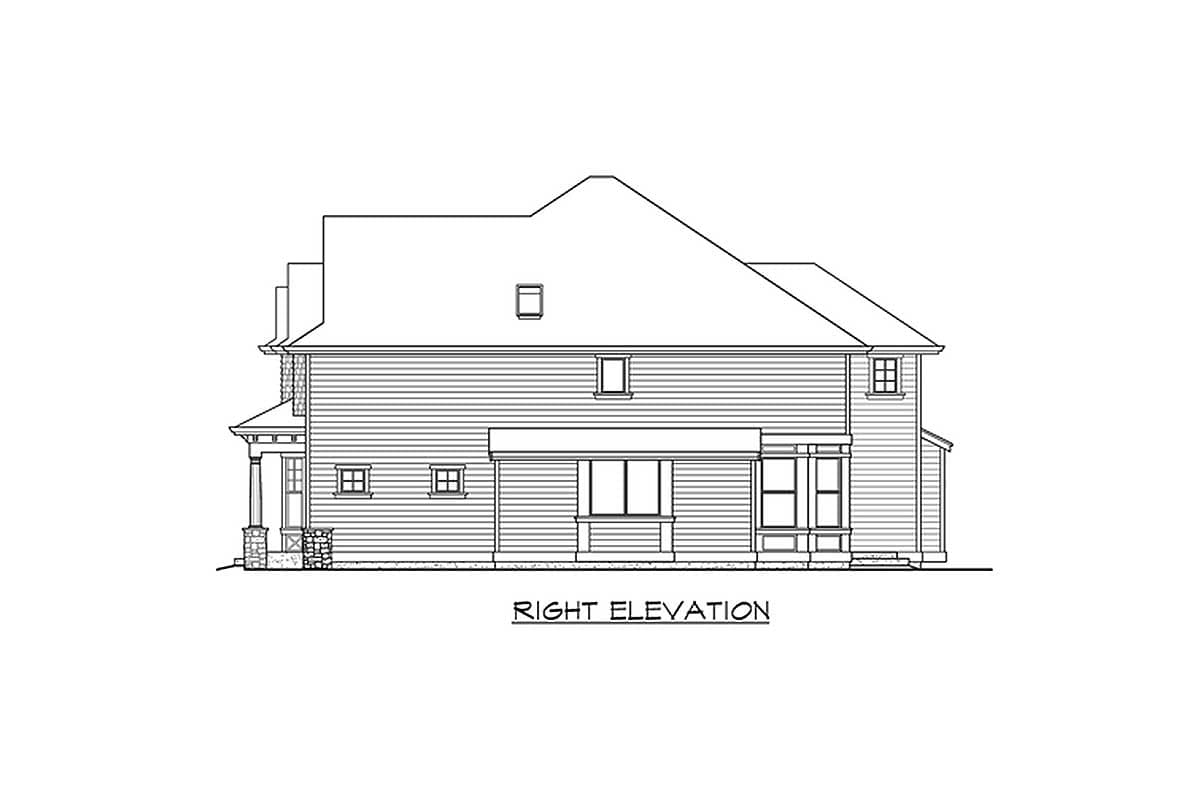Plan 23139JD: Three Car Tandem Garage or Room for Workshop - Image #5 - Craftsman, Northwest