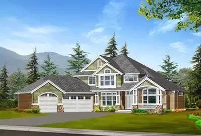 Open Craftsman Floor Plan