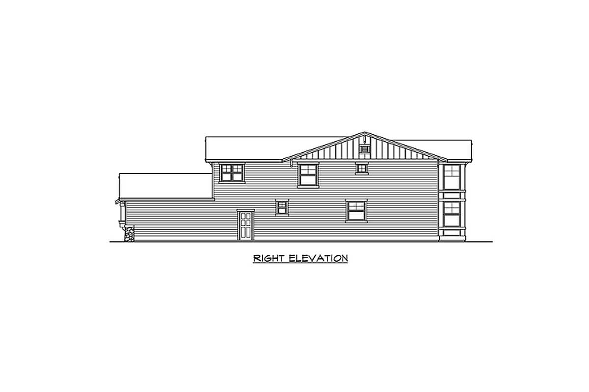 Plan 23142JD: 4-Bed Craftsman With 3-Car Courtyard-Entry Garage - Image #26 - Craftsman, New American, Northwest