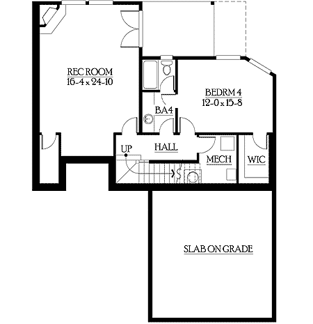 Plan 23144JD: Open Floor Plan with Great Room Design - Floor Plan - Basement - Craftsman, Northwest