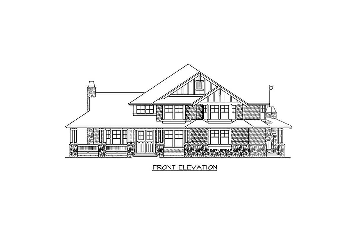 Plan 23152JD: Classic Newport-style House Plan with Corner Wrapping Porch - Image #27 - Craftsman, Northwest