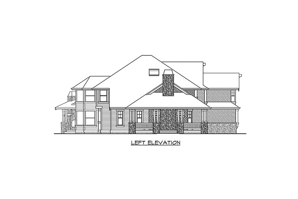 Plan 23152JD: Classic Newport-style House Plan with Corner Wrapping Porch - Image #28 - Craftsman, Northwest
