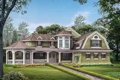 Newport-style House Plan with Spacious Covered Porches for Outdoor Living