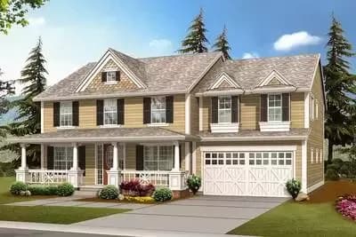 Spacious Country Home Plan with Options