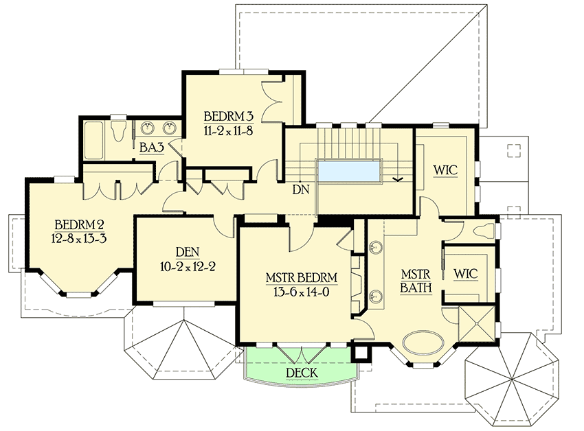 Plan 23169JD: Beautiful Home with Lots of Natural Light - Floor Plan - 2nd Floor - Craftsman, Northwest