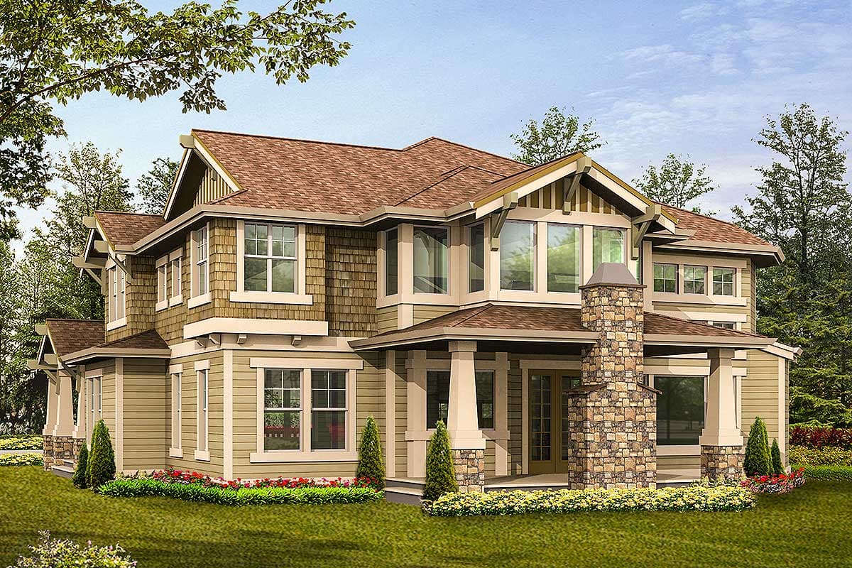 Plan 23176JD: Intricate Craftsman House Plan for Corner Lots - Image #24 - Craftsman, Northwest