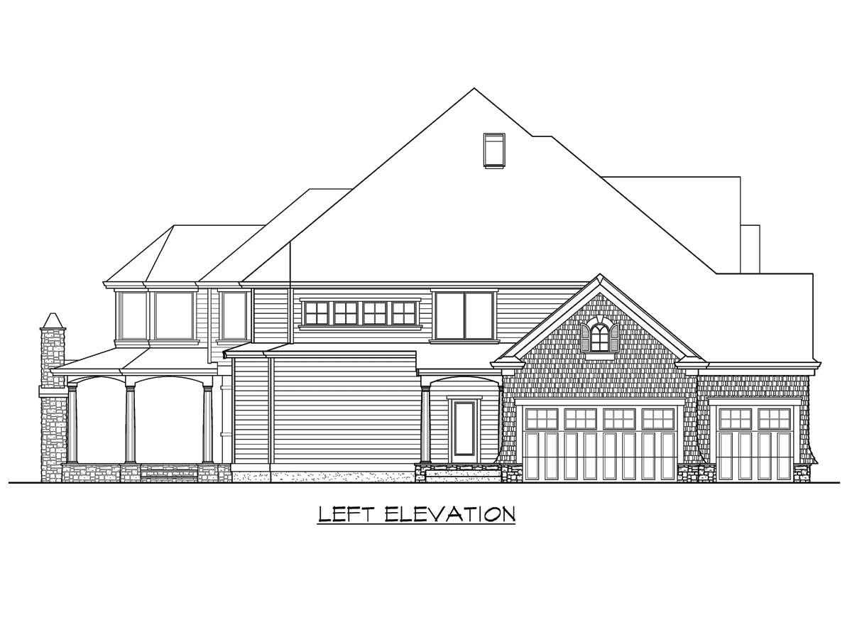 Plan 23187JD: Shingle-style House Plan with Spacious Covered Outdoor Living with Fireplace - Image #12 - Northwest, Victorian