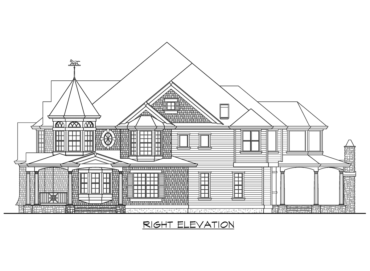 Plan 23187JD: Shingle-style House Plan with Spacious Covered Outdoor Living with Fireplace - Image #14 - Northwest, Victorian