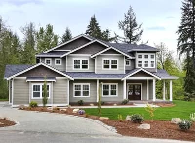 Substantial Columns and Trim Create Bold Facade
