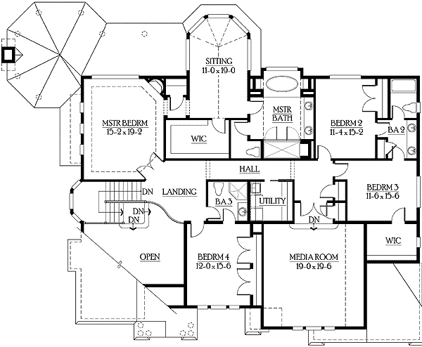 Plan 23192JD: Charming Gazebo with Fireplace - Floor Plan - 2nd Floor - Craftsman, Northwest