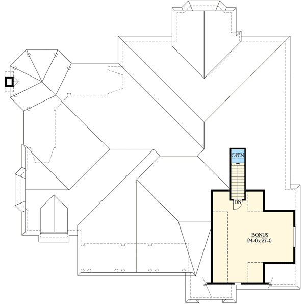 Plan 23227JD: Classic Look with Unique Floor Plan - Floor Plan - 2nd Floor - Craftsman, Northwest