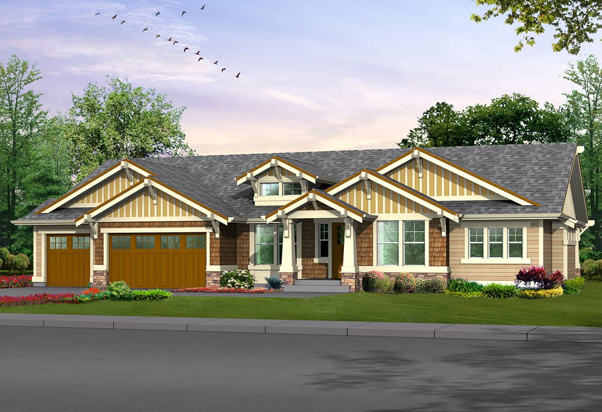 Plan 23232JD: Craftsman Home Plan with 4 Porches and a Flex Room - Image #40 - Craftsman, Mountain, New American, Northwest, Ranch