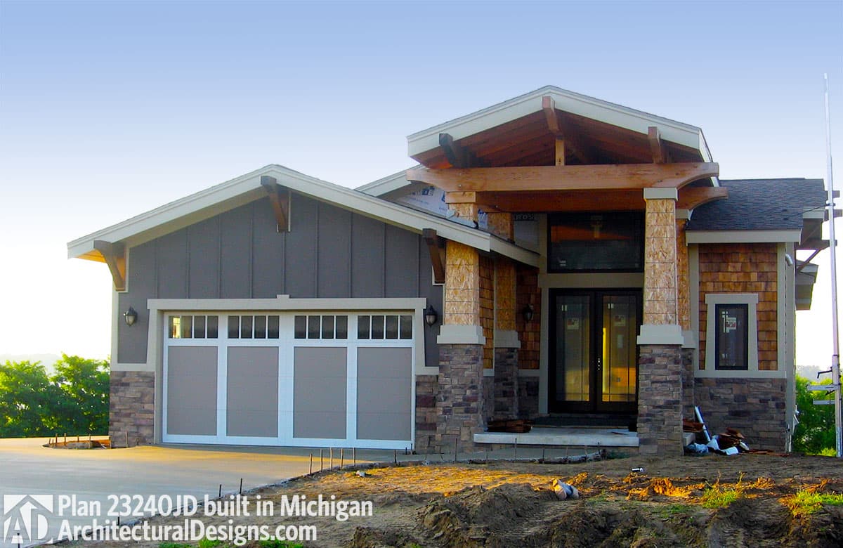 build gallery item - House Plan 23240JD comes to life in Michigan