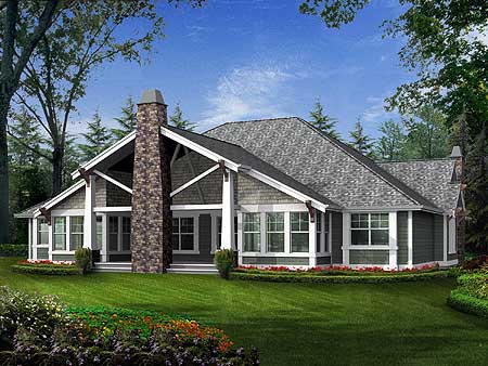 Plan 23241JD: Modern Rambler with Upstairs Bonus Room - Image #6 - Craftsman, Northwest