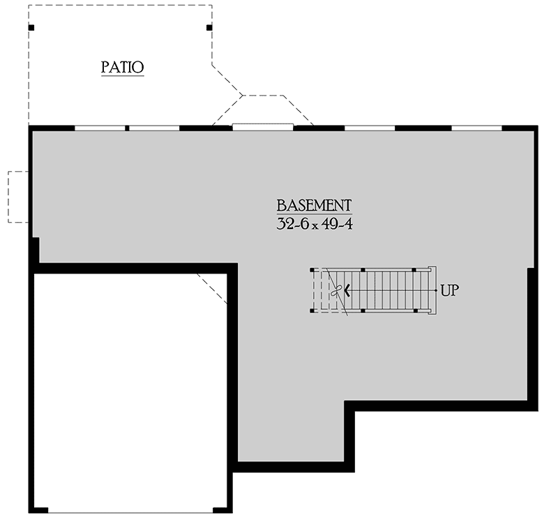 Plan 23246JD: 3-Bed Craftsman House Plan with Unfinished Basement - Floor Plan - Basement Unfinished - Craftsman, Northwest