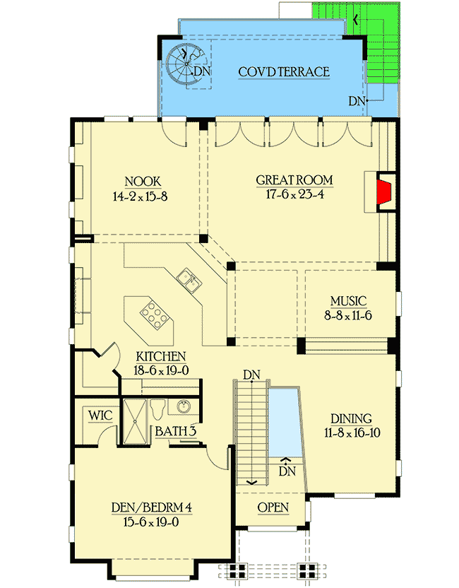 Plan 23248JD: Craftsman with Multiple Plan Options - Floor Plan - 2nd Floor - Craftsman, Northwest