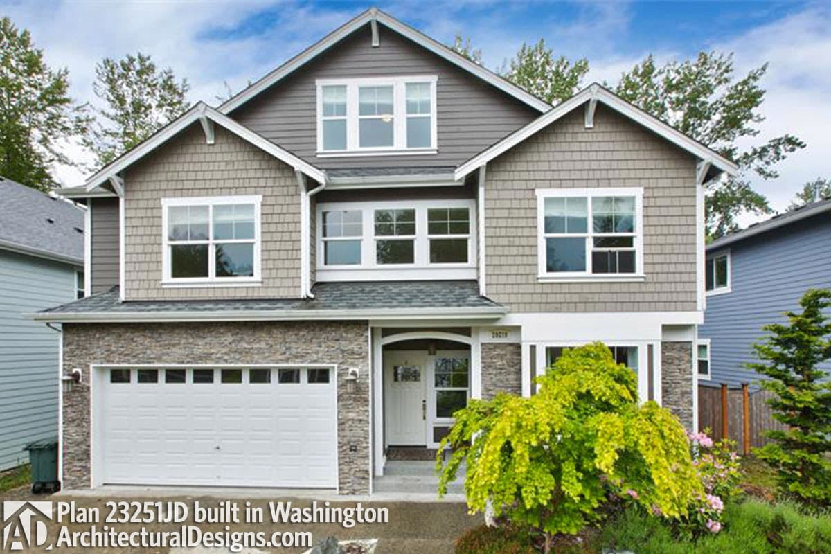 build gallery item - House Plan 23251JD comes to life in Washington