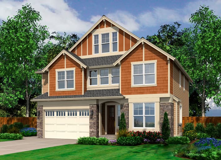 Plan 23251JD: 3-Story Craftsman Home Plan with a 2-Car Garage - Image #4 - Craftsman, Northwest
