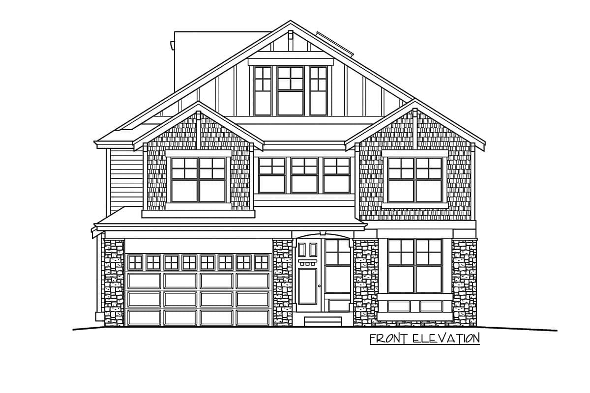 Plan 23251JD: 3-Story Craftsman Home Plan with a 2-Car Garage - Image #6 - Craftsman, Northwest