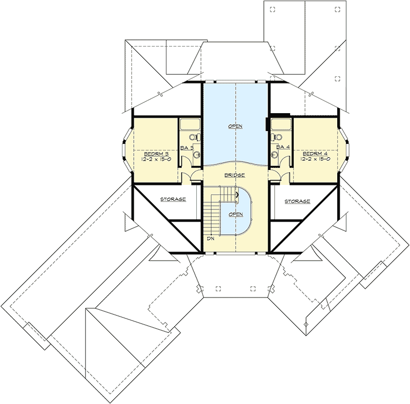 Plan 23252JD: Dramatic Craftsman House Plan - Floor Plan - 2nd Floor - Craftsman, Northwest