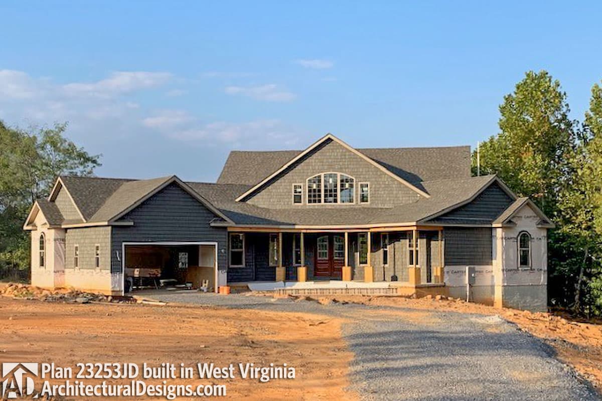 build gallery item - House Plan 23253JD comes to life in West Virginia
