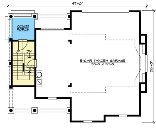 Plan 23265JD: Shingle Style Guest House Plan - Floor Plan - Main Level - Carriage, Craftsman, Shingle