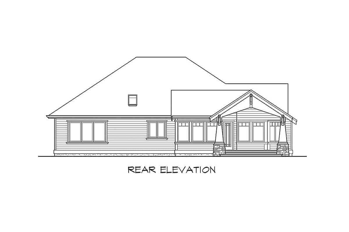 Plan 23267JD: Craftsman House Plan with Awesome Outdoor Living Room - 1880 Sq Ft - Image #21 - Craftsman, New American, Northwest