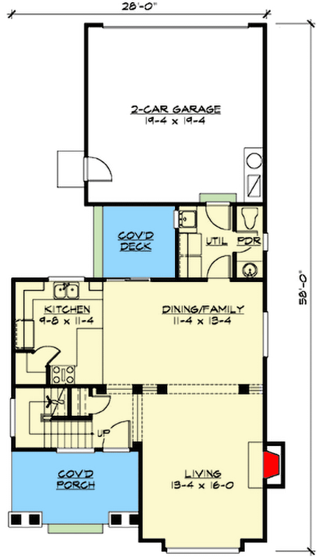 Plan 23271JD: Distinctive Northwest House Plan - Floor Plan - Main Level - Northwest