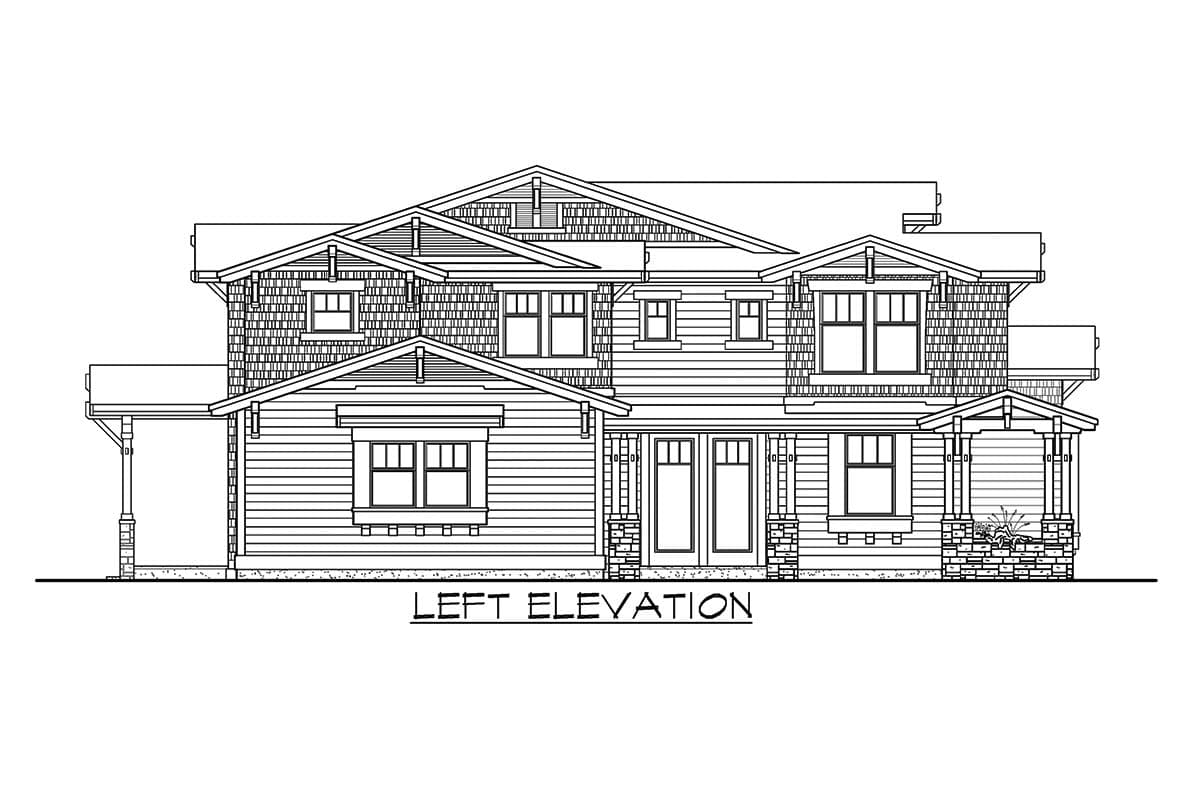 Plan 23274JD: Unique Craftsman with Central Patio - Image #22 - Bungalow, Craftsman, Mountain, New American, Northwest