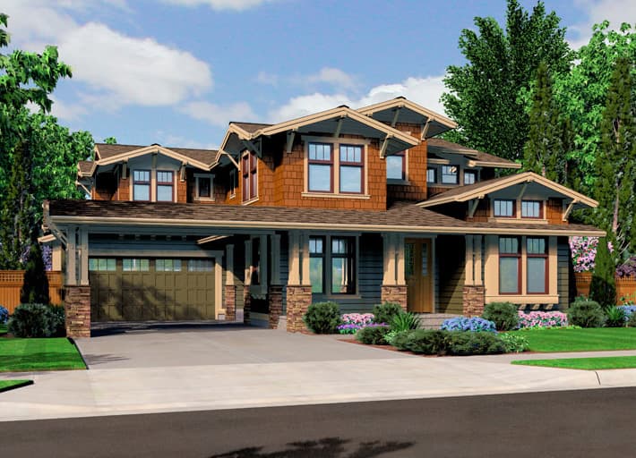 Plan 23274JD: Unique Craftsman with Central Patio - Image #19 - Bungalow, Craftsman, Mountain, New American, Northwest