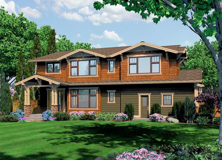 Plan 23274JD: Unique Craftsman with Central Patio - Image #20 - Bungalow, Craftsman, Mountain, New American, Northwest