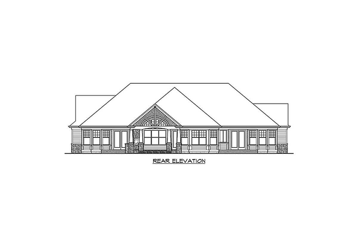 Plan 23281JD: 4-Bed Craftsman with Intimate Master Suite Porch - Image #5 - Craftsman, Mountain, Northwest, Rustic