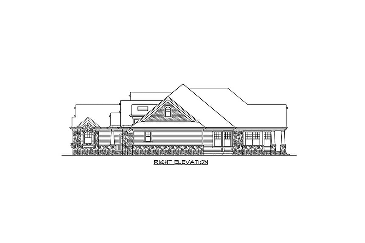 Plan 23281JD: 4-Bed Craftsman with Intimate Master Suite Porch - Image #6 - Craftsman, Mountain, Northwest, Rustic