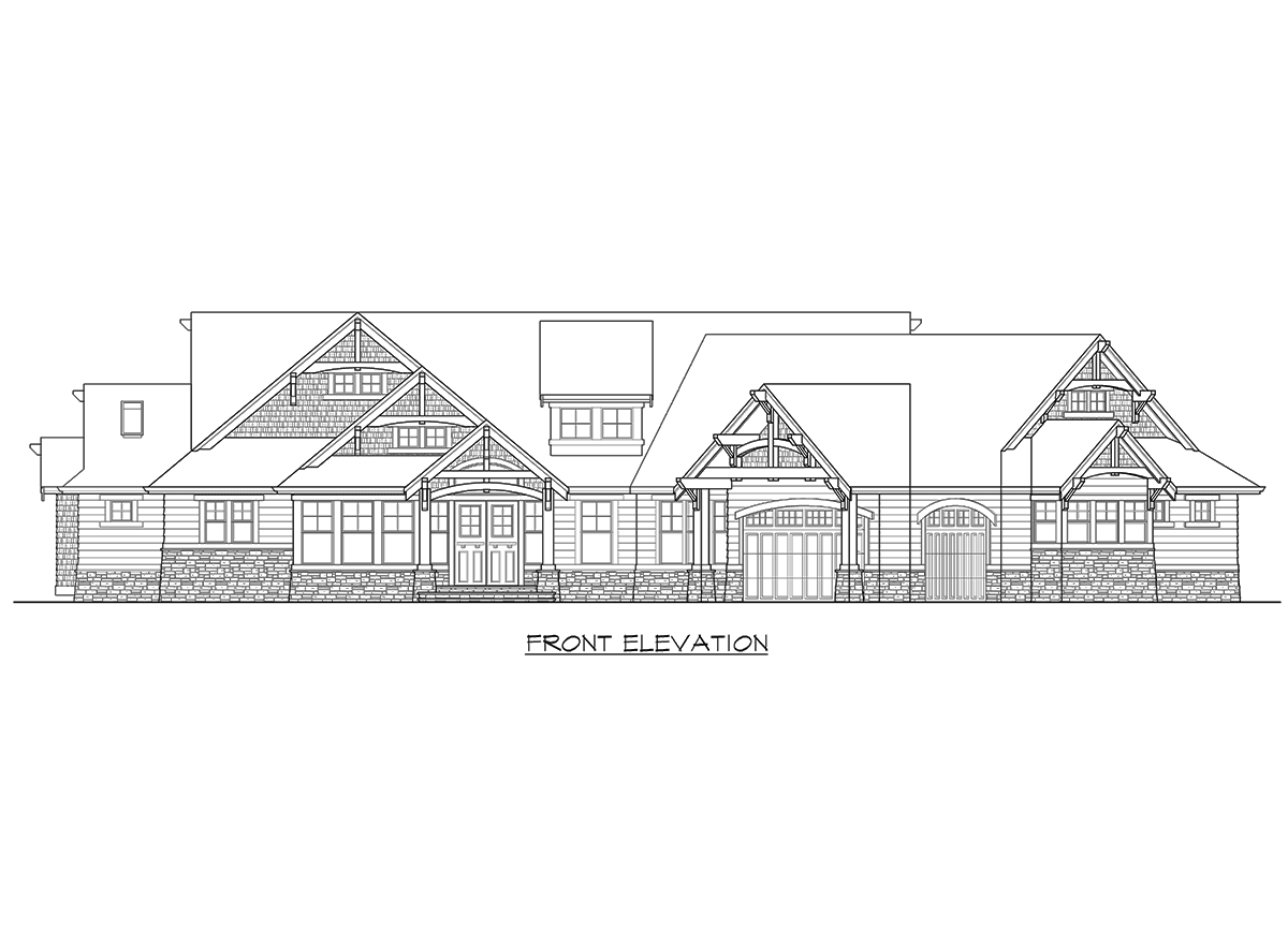 Plan 23284JD: Luxury Craftsman with Front-to-Back Views - Image #23 - Craftsman, Mountain, Northwest, Rustic