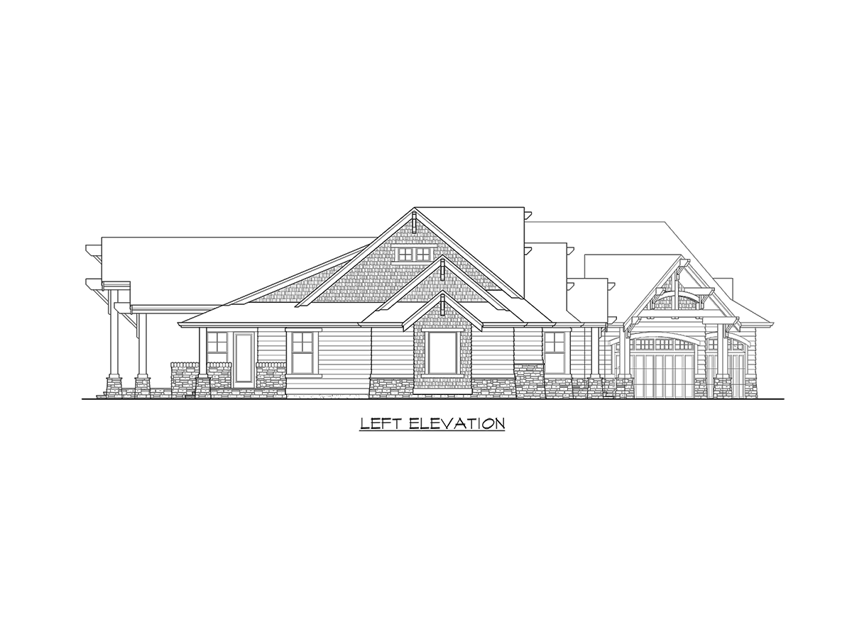 Plan 23284JD: Luxury Craftsman with Front-to-Back Views - Image #24 - Craftsman, Mountain, Northwest, Rustic