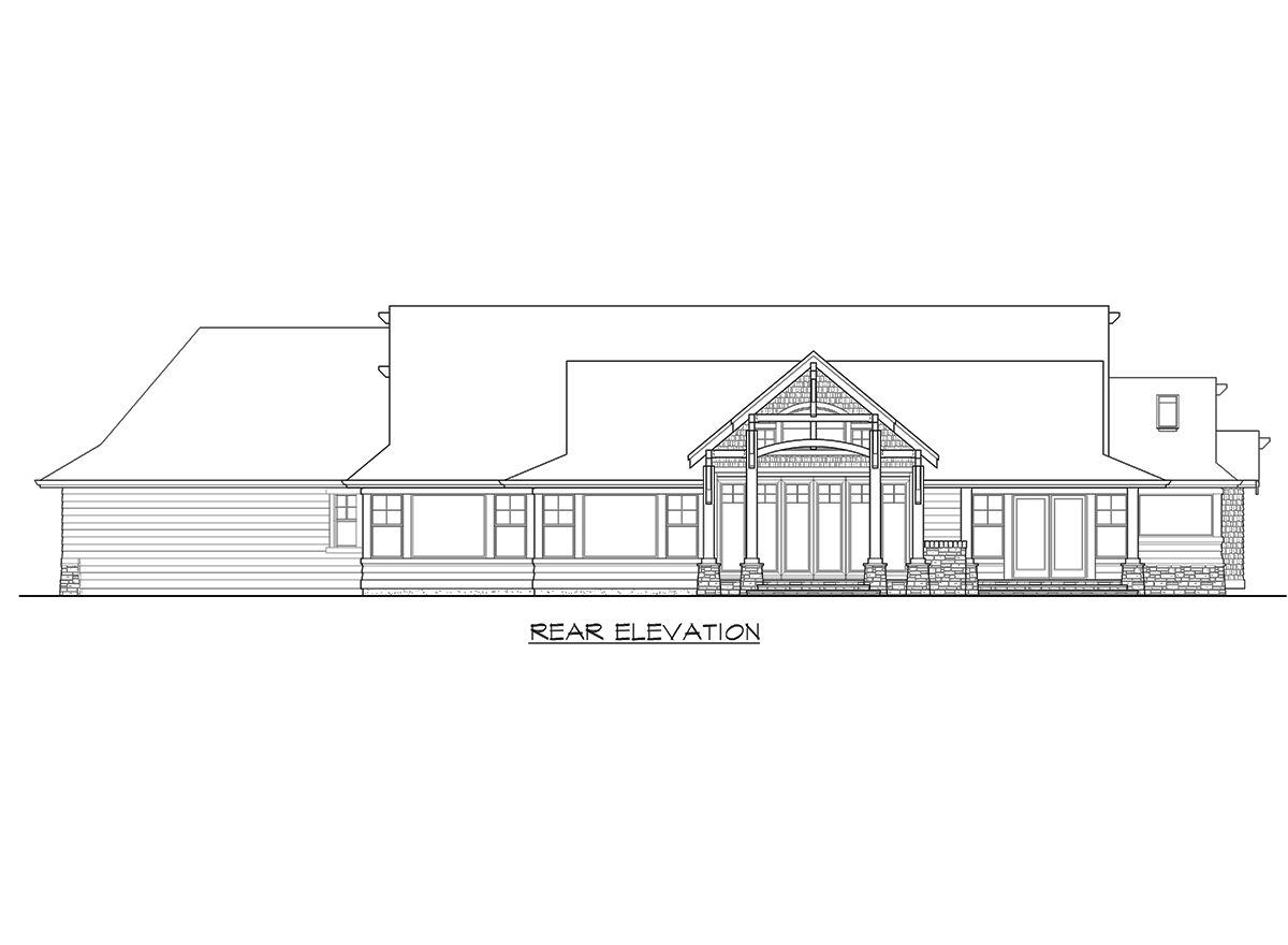 Plan 23284JD: Luxury Craftsman with Front-to-Back Views - Image #25 - Craftsman, Mountain, Northwest, Rustic